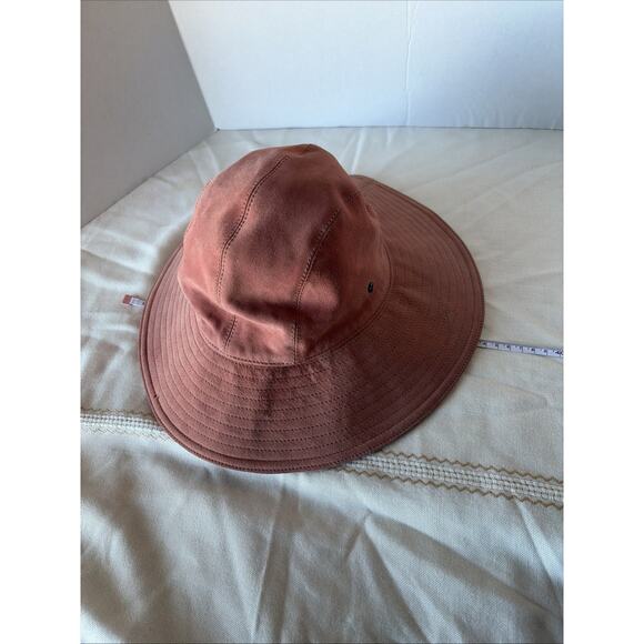 HELEN KAMINSKI Womens Wide Brim Suede Leather Hat Pink Logo Packable Designer M main image 5